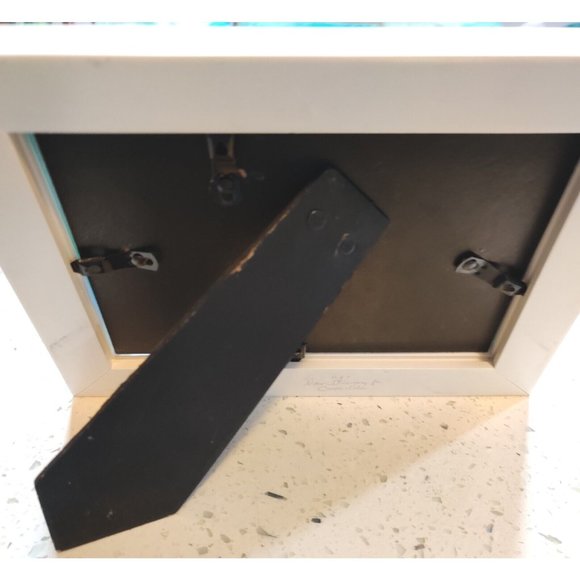 Handmade Shells & Sea Glass Framed Art Decor & Drawing Fishing Trip Theme Signed - Picture 9 of 16